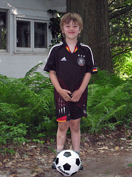 Zack in Soccer Uniform from Germany